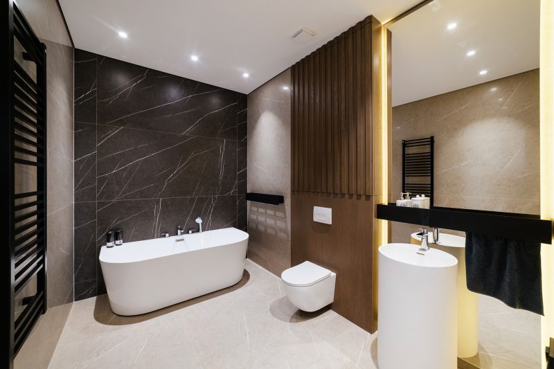 Bathroom featuring LED Lighting